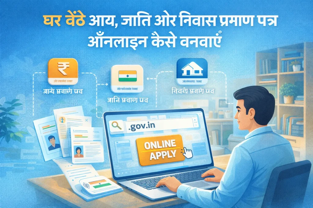 income caste domicile certificate online apply